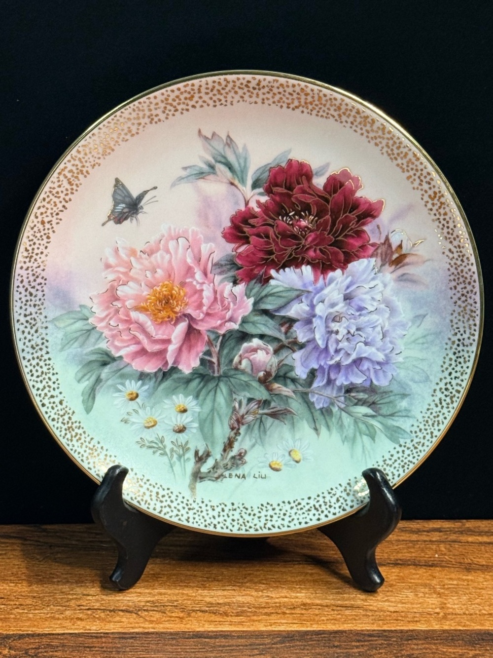 1991 W.L. George “Peony Prelude” Collector Plate
